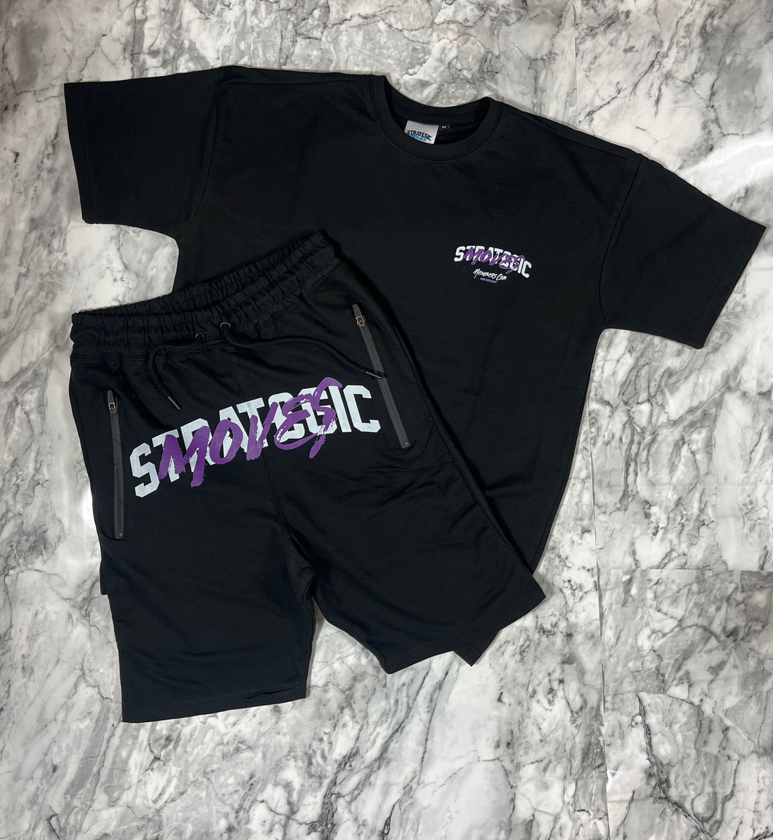 Oversized Purple Short Set
