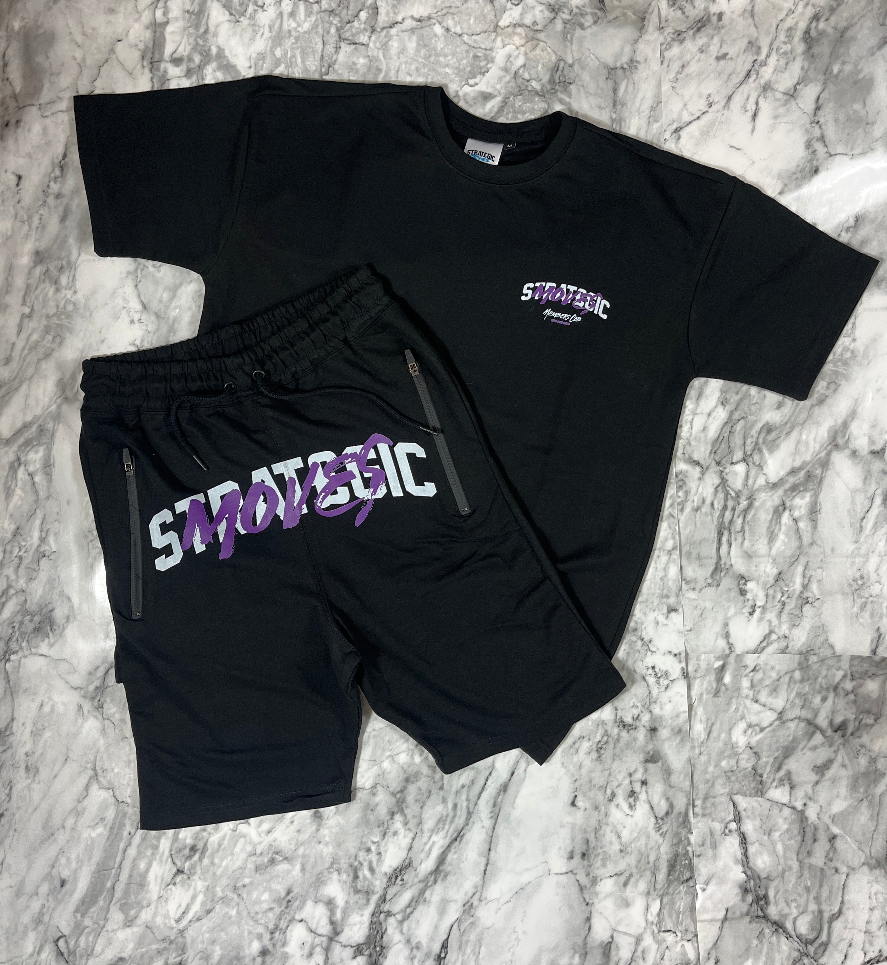 Oversized Purple Short Set